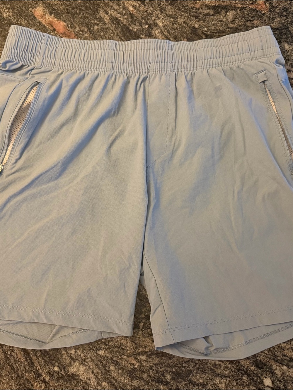 all in motion Pale Blue Men's Athletic Shorts with Zipper Pockets